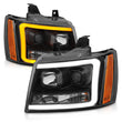 Load image into Gallery viewer, ANZO 07-14 Chevy Tahoe Projector Headlights w/ Plank Style Design Black w/ Amber - Additional View 8