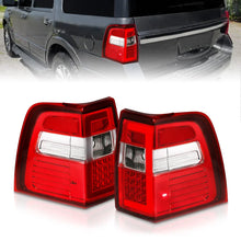 Load image into Gallery viewer, ANZO 07-17 For Expedition LED Taillights w/ Light Bar Chrome Housing Red/Clear Lens - Main Product View