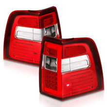 Load image into Gallery viewer, ANZO 07-17 For Expedition LED Taillights w/ Light Bar Chrome Housing Red/Clear Lens - Back View