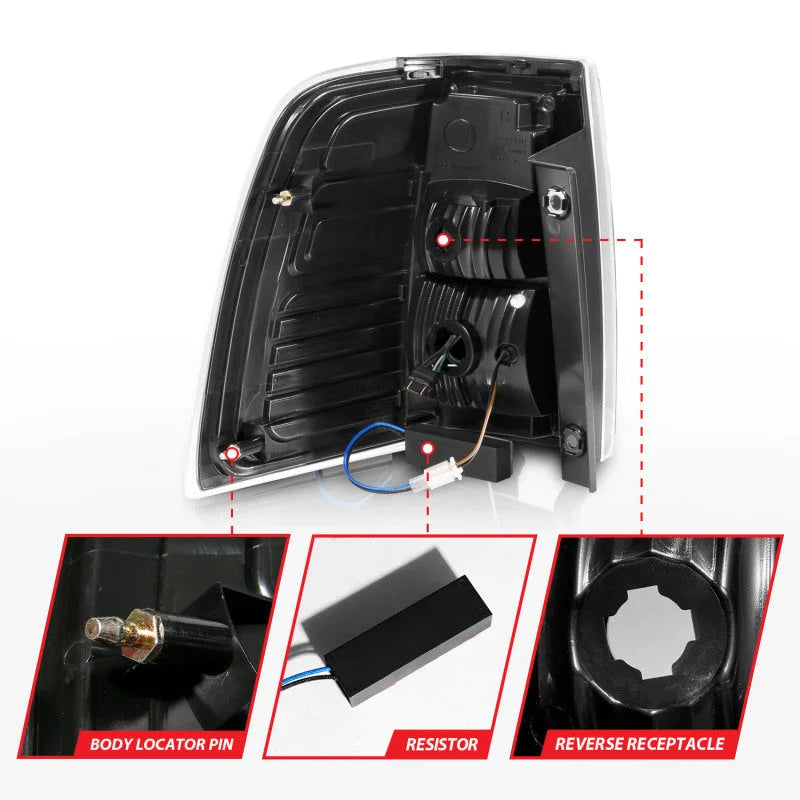 ANZO 07-17 Ford Expedition LED Taillights w/ Light Bar Black Housing Clear Lens - Additional View 5