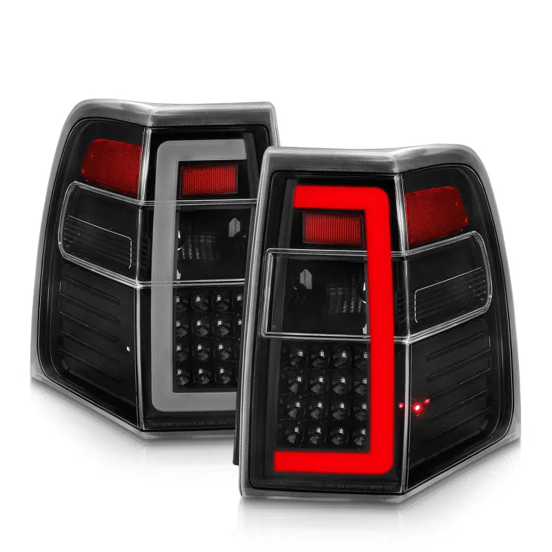 ANZO 07-17 Ford Expedition LED Taillights w/ Light Bar Black Housing Clear Lens - Additional View 6
