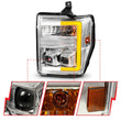 Load image into Gallery viewer, ANZO 08-10 Ford F-250 - F-550 Super Duty Projector Headlights w/ Light Bar Switchback Chrome Housing - Additional View 5