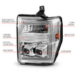 Load image into Gallery viewer, ANZO 08-10 Ford F-250 - F-550 Super Duty Projector Headlights w/ Light Bar Switchback Chrome Housing - Additional View 7