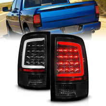 Load image into Gallery viewer, ANZO 09-18 Dodge Ram 1500 Full LED Tailights w/ Sequential Black Housing/Clear Lens - Main Product View