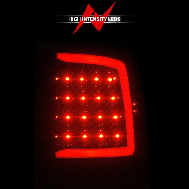 ANZO 09-18 Dodge Ram 1500 Full LED Tailights w/ Sequential Black Housing/Clear Lens - Additional View 7