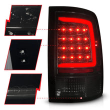 Load image into Gallery viewer, ANZO 09-18 Dodge Ram 1500 Full LED Tailights w/ Sequential Black Housing/Smoke Lens - Installation View