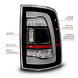 Load image into Gallery viewer, ANZO 09-18 Dodge Ram 1500 Sequential LED Taillights Black w/Switchback Amber Signal - Additional View 5