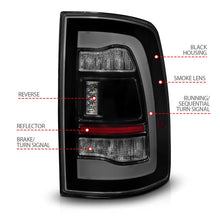 Load image into Gallery viewer, ANZO 09-18 Dodge Ram 1500 Sequential LED Taillights Smoke Black w/Switchback Amber Signal - Additional View 6