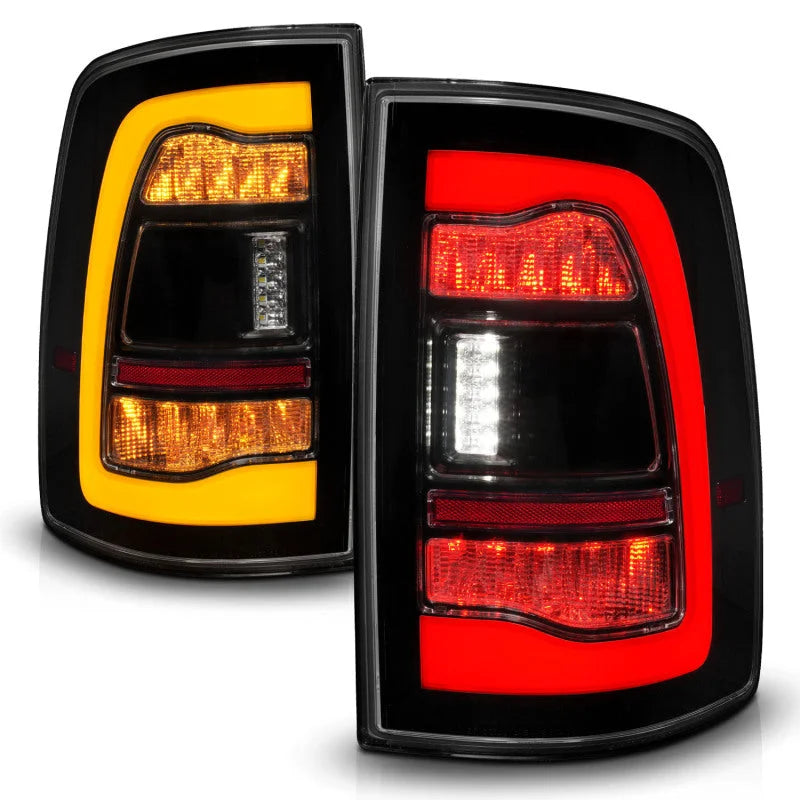 ANZO 09-18 Dodge Ram 1500 Sequential LED Taillights Smoke Black w/Switchback Amber Signal - Additional View 8