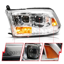 Load image into Gallery viewer, ANZO 09-19 Dodge RAM 1500 / 10-18 2500/3500 LED Proj Headlights SeqSig Chrome - Pair - Back View