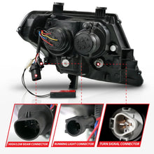 Load image into Gallery viewer, ANZO 09-20 Nissan Frontier Black Projector Plank Style DRL w/ Switchback &amp; Sequential LED DRL - Additional View 6