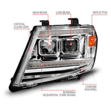 Load image into Gallery viewer, ANZO 09-20 Nissan Frontier Chrome Projector Plank Style DRL w/ Switchback &amp; Sequential LED DRL - Side View