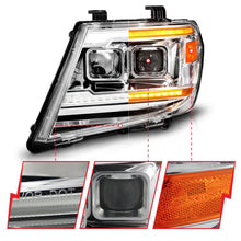Load image into Gallery viewer, ANZO 09-20 Nissan Frontier Chrome Projector Plank Style DRL w/ Switchback &amp; Sequential LED DRL - Back View
