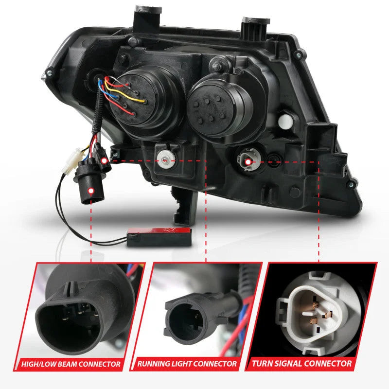 ANZO 09-20 Nissan Frontier Chrome Projector Plank Style DRL w/ Switchback & Sequential LED DRL - Additional View 8