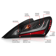 Load image into Gallery viewer, ANZO 10-13 Hyundai Genesis 2DR LED Taillights Smoke - Additional View 12