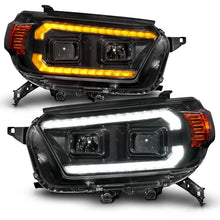 Load image into Gallery viewer, ANZO 10-13 Toyota 4Runner Projector Headlights - Black - Side View