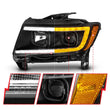 Load image into Gallery viewer, ANZO 11-13 Jeep Grand Cherokee (Factory Halogen Only) Projector Headlights w/Light Bar Swtchbk Black - Additional View 5