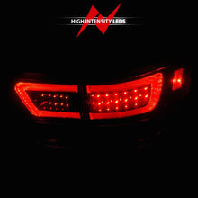 Load image into Gallery viewer, ANZO 11-13 Jeep Grand Cherokee LED Taillights w/ Lightbar Black Housing/Clear Lens 4pcs - Additional View 6