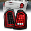 Load image into Gallery viewer, ANZO 11-14 Chrysler 300 LED Taillights Black w/ Sequential - Back View