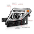 Load image into Gallery viewer, ANZO 11-15 Ford Explorer Projector Headlights w/ Light Bar Chrome Housing w/ Amber light - Installation View
