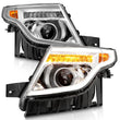 Load image into Gallery viewer, ANZO 11-15 Ford Explorer Projector Headlights w/ Light Bar Chrome Housing w/ Amber light - Additional View 5