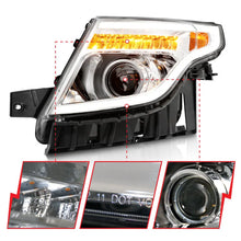 Load image into Gallery viewer, ANZO 11-15 Ford Explorer Projector Headlights w/ Light Bar Chrome Housing w/ Amber light - Additional View 6