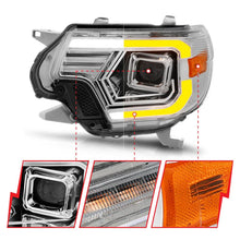 Load image into Gallery viewer, ANZO 12-15 Toyota Tacoma Projector Headlights - w/ Light Bar Switchback Chrome Housing - Side View