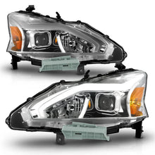 Load image into Gallery viewer, ANZO 13-15 Nissan Altima (w/o Factory HID Bulbs) Projector Headlights - w/ Light Bar Chrome Housing - Additional View 5