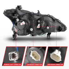 Load image into Gallery viewer, ANZO 13-15 Nissan Altima (w/o Factory HID Bulbs) Projector Headlights - w/ Light Bar Chrome Housing - Additional View 7