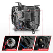 Load image into Gallery viewer, ANZO 14-15 GMC Sierra 1500/2500HD/3500HD Plank Style Projector Headlight - Chrome Housing - Side View
