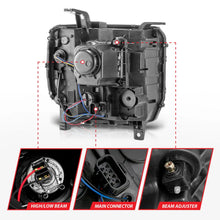 Load image into Gallery viewer, ANZO 14-15 GMC Sierra 1500/2500HD/3500HD Plank Style Projector Headlight - Chrome Housing - Side View