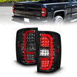 Load image into Gallery viewer, ANZO 14-18 GMC Sierra 1500 Full LED Taillights Black Housing Clear Lens (w/C Light Bars) - Main Product View