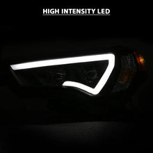 Load image into Gallery viewer, ANZO 14-18 Toyota 4 Runner Plank Style Projector Headlights Black w/ Amber - Additional View 6