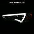 Load image into Gallery viewer, ANZO 14-18 Toyota 4 Runner Plank Style Projector Headlights Chrome w/ Amber - Back View