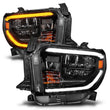 Load image into Gallery viewer, ANZO 14-21 Toyota Tundra (OE Halogen w/LED DRL) LED Crystal Headlights w/ Switchback &amp; DRL - Blk - Additional View 7