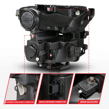 Load image into Gallery viewer, ANZO 15-17 Ford F-150 (Factory Halogen Model ONLY) Full LED Proj Headlights  Init/SeqSig Black- Pair - Back View