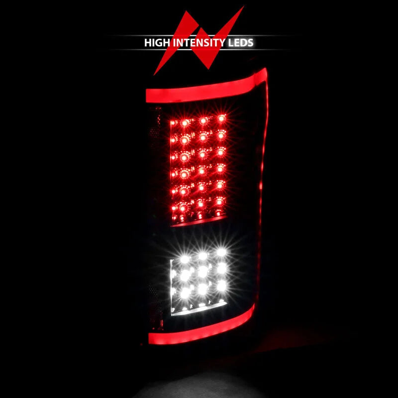 ANZO 15-17 Ford F-150 LED Taillights Black w/ Sequential - Installation View