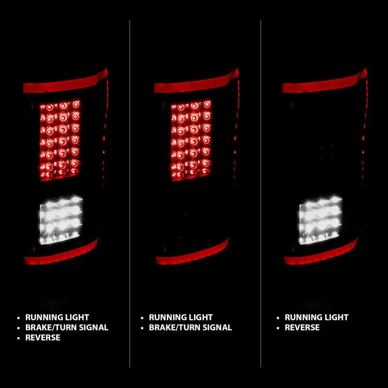 ANZO 15-17 Ford F-150 LED Taillights - Smoke - Main Product View