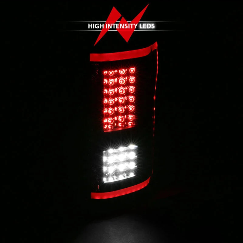 ANZO 15-17 Ford F-150 LED Taillights - Smoke - Back View