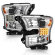 Load image into Gallery viewer, ANZO 15-17 Ford F-150 Proj Headlights w/ Plank Style Design Chrome w/ Amber Sequential Turn Signal - Main Product View
