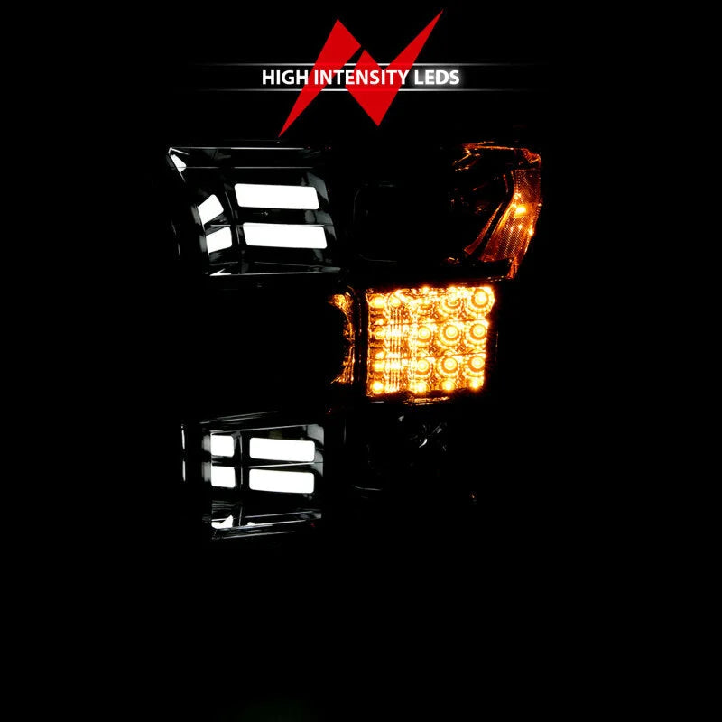 ANZO 15-17 Ford F-150 Proj Headlights w/ Plank Style Design Chrome w/ Amber Sequential Turn Signal - Additional View 6