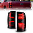 Load image into Gallery viewer, ANZO 15-19 Chevrolet Silverado 2500 HD/3500 HD LED Taillight w/ Sequential Black Housing/Smoke Lens - Main Product View