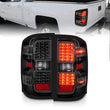Load image into Gallery viewer, ANZO 15-19 Chevy Silverado 2500HD/3500HD (Factory Halogen Only) LED Tail Lights Black w/Clear Lens - Main Product View