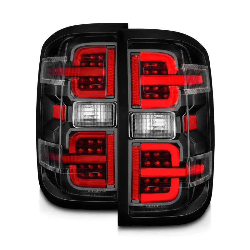 ANZO 15-19 Chevy Silverado 2500HD/3500HD (Halgn Only) LED Tail Lights w/Black Light Bar & Clear Lens - Additional View 6