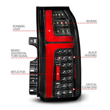 Load image into Gallery viewer, ANZO 15-20 Chevrolet Tahoe Sequential LED Tube Taillights Black - Additional View 6