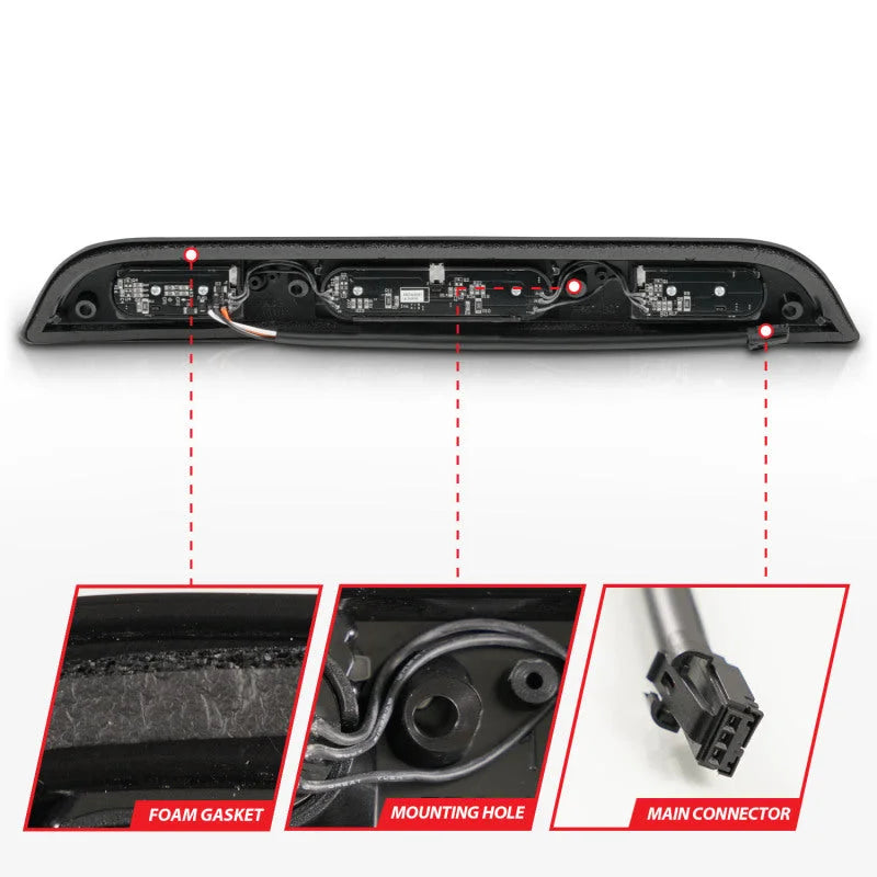 ANZO 15-20 Ford F-250 - F-550 LED Third Brake Light - Black Housing/Clear Lens - Additional View 6