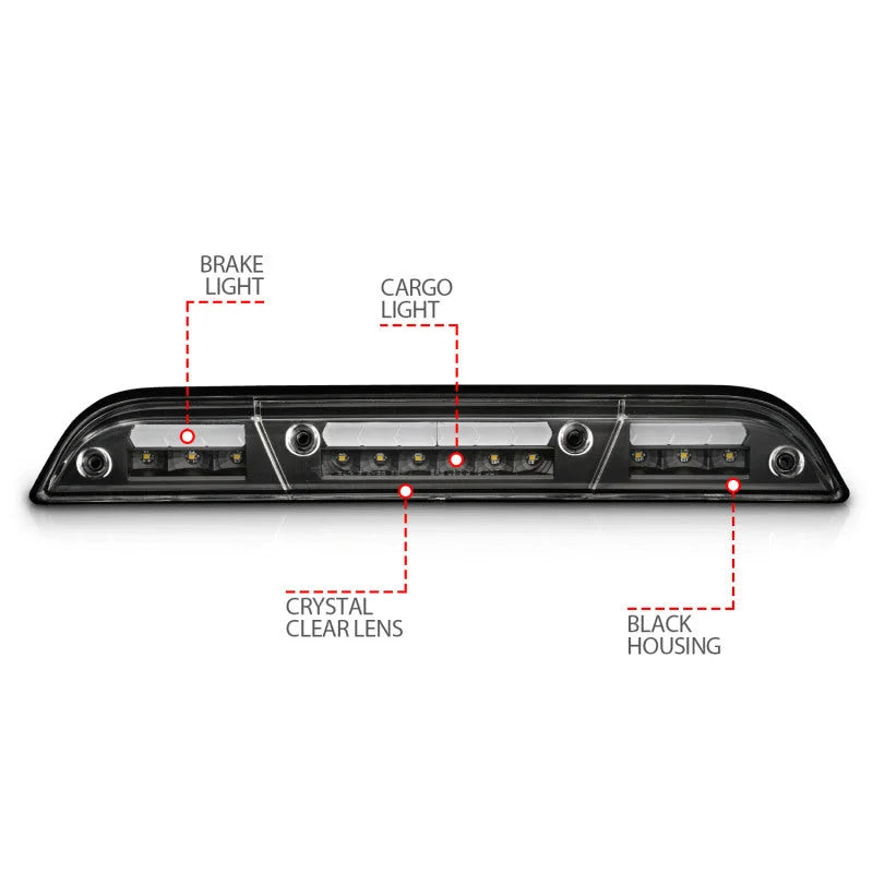ANZO 15-20 Ford F-250 - F-550 LED Third Brake Light - Black Housing/Clear Lens - Additional View 7