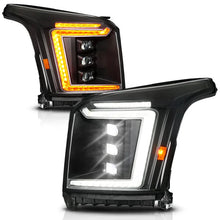 Load image into Gallery viewer, ANZO 15-20 GMC Yukon (Incl XL - Factory Halogen Models) Full LED Proj Headlights Black - Driver Side - Main Product View