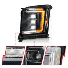 Load image into Gallery viewer, ANZO 15-20 GMC Yukon (Incl XL - Factory Halogen Models) Full LED Proj Headlights Black - Driver Side - Back View