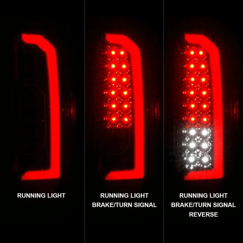 ANZO 15-21 GMC Canyon Full LED Taillights w/ Red Lightbar Black Housing/Clear Lens - Additional View 7